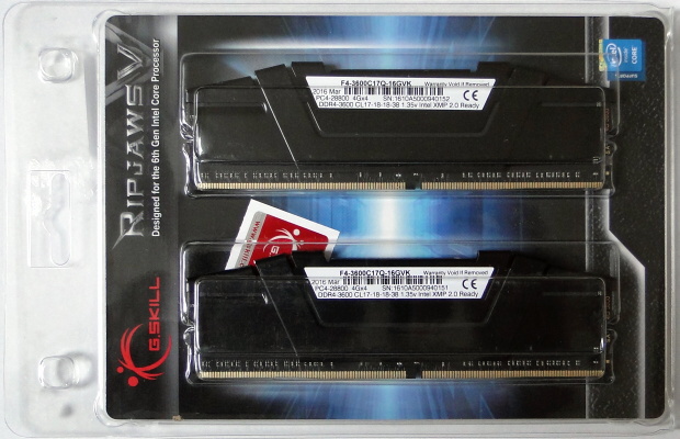 G.Skill Ripjaws V DDR4-3600 16GB (4 × 4GB) kit v testu