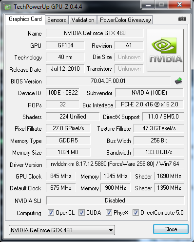NVIDIA GeForce GTX 460 — Nečekané překvapení s Fermi