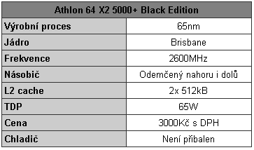 Athlon 64 X2 5000+ Black Edition - výhodná volba pro herní počítač