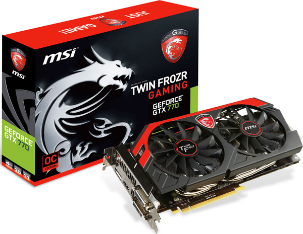 MSI oznámilo vydání grafické karty GeForce GTX 770 Gaming se 4 GB