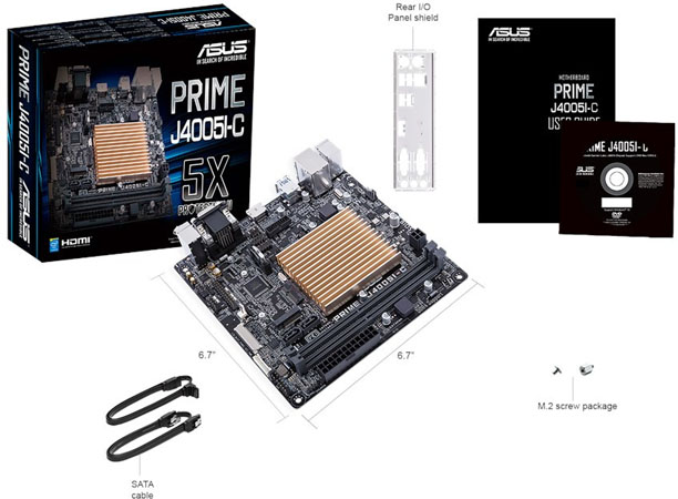 Asus představil základní desku Prime J4005I-C s integrovaným CPU Gemini Lake 