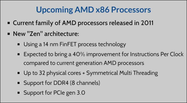 Procesory Zen nabídnou obdobu HyperThreading a až 8kanálového zapojení pamětí DDR4