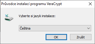 Čeština ve VeraCryptu je dobrá a dostupná od začátku instalace.