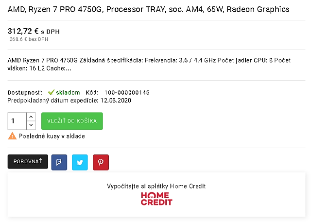 Test AMD Ryzen 7 PRO 4750G: 8 jader Zen 2 s grafikou Vega