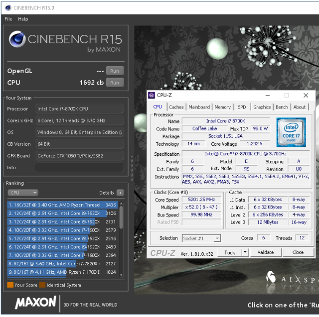 Core i7-8700K s taktem 4,7 GHz (Coffee Lake) v testu