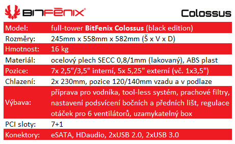 BitFenix Colossus – těžkotonážní obr v exkluzivním designu