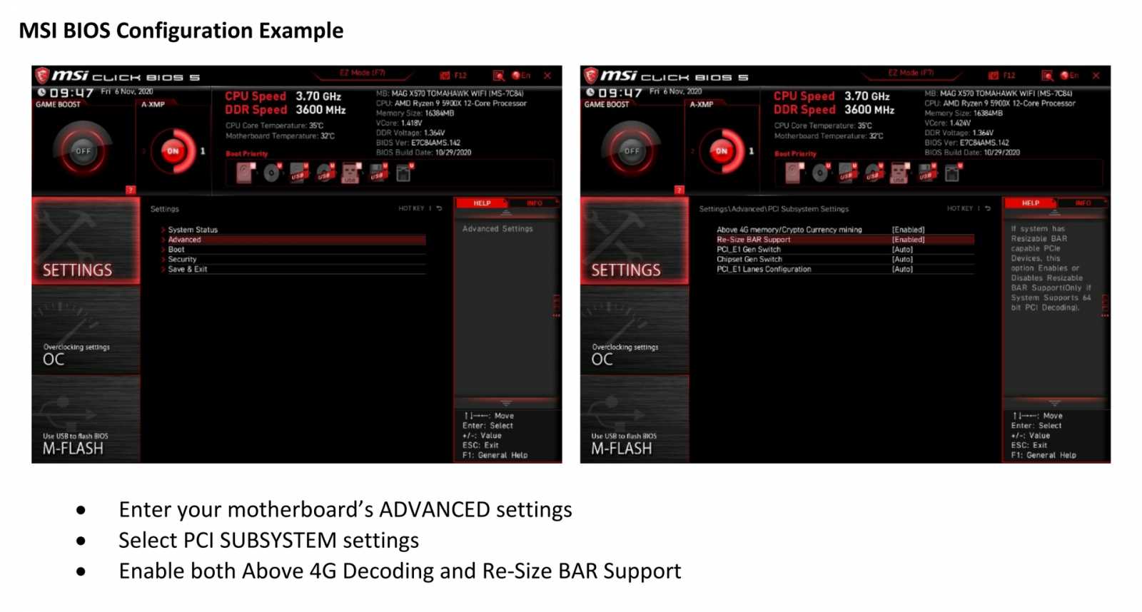 Ryzen 5900X, SAM a Corsair Vengeance LPX 32GB (4 × 8 GB) 