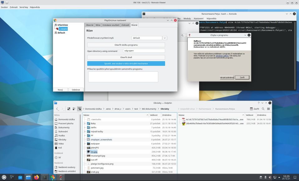 Jak šlape ransomware pro Windows pod Linuxem ve Wine?