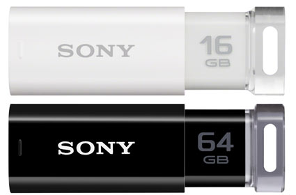 Sony Micro Vault Click P: černobílý stylový flash-disk