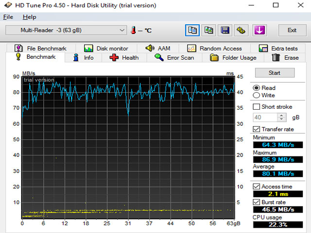 HD Tune Pro 4.50 druhý test