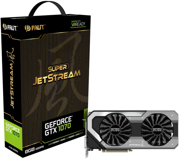 Grafická karta nVidia GeForce GTX 1070 – PALiT GeForce GTX 1070 JetStream 8GB