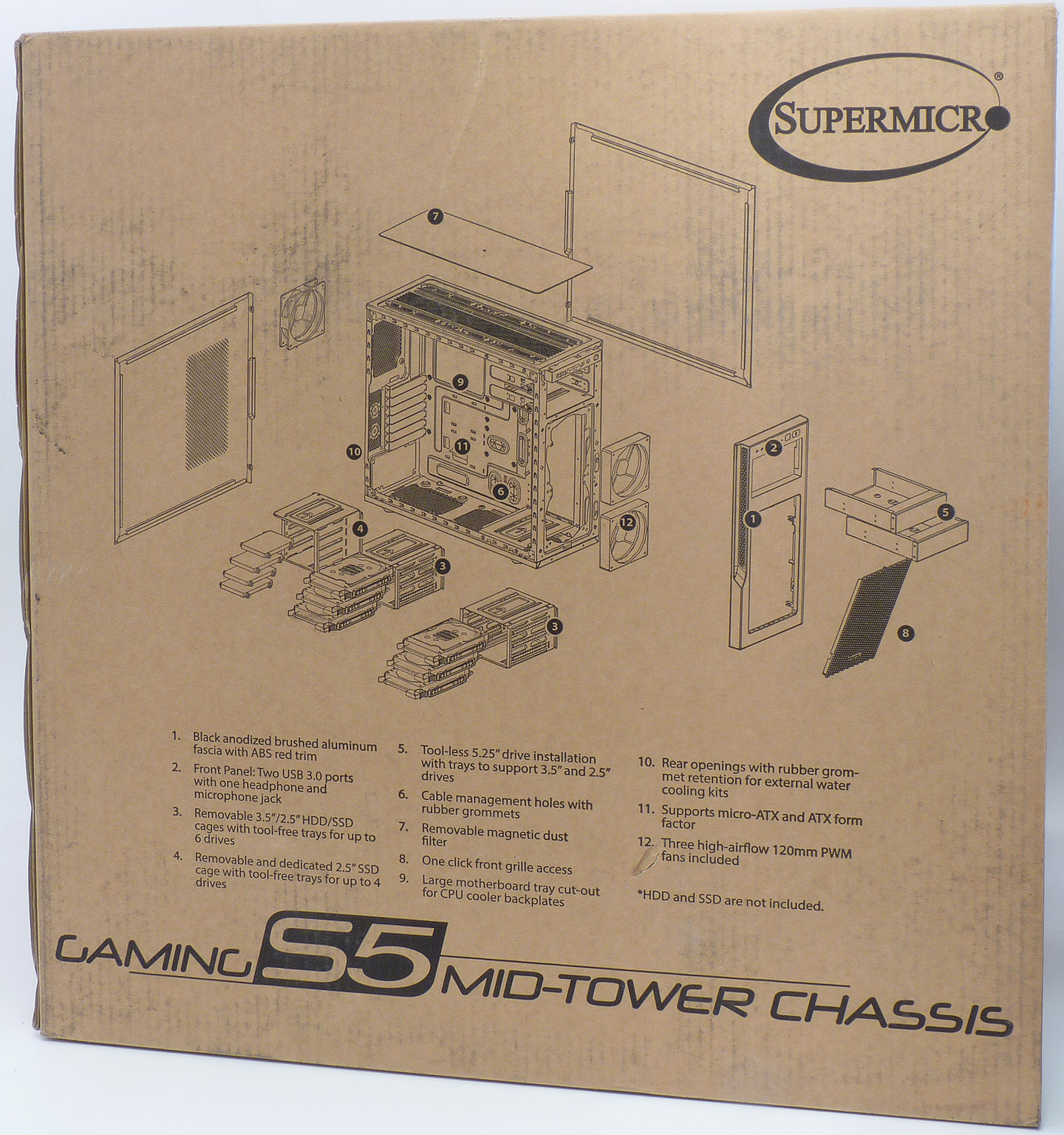 Supermicro SuperChassis GS50-000R – „herní“ skříň 