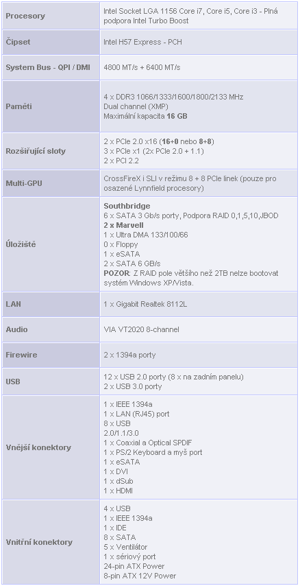 Velký test šesti základních desek s H55 a H57 1/2