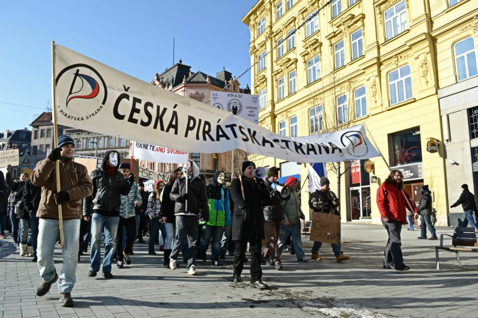 Česko protestovalo proti dohodě ACTA, fotografie z demonstrací