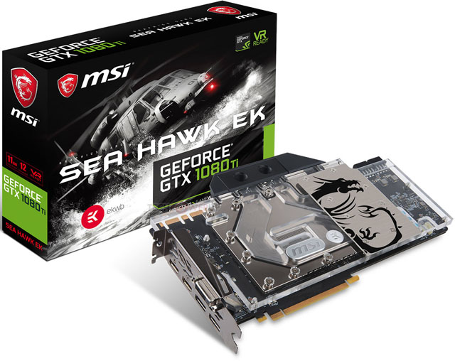 Blok vodního chlazení a slušné přetaktování, to je GeForce GTX 1080 Ti SeaHawk EK X od MSI