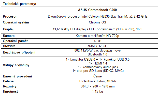 Asus začal v Česku prodávat svůj první Chromebook