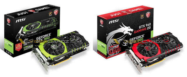 MSI odhalilo podobu dvou chystaných provedení grafické karty GeForce GTX 960