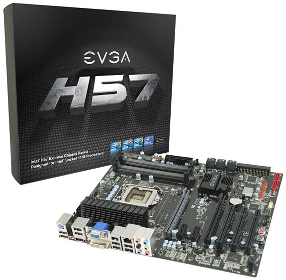 Desky s čipsetem H55 a H57 od EVGA v černém provedení