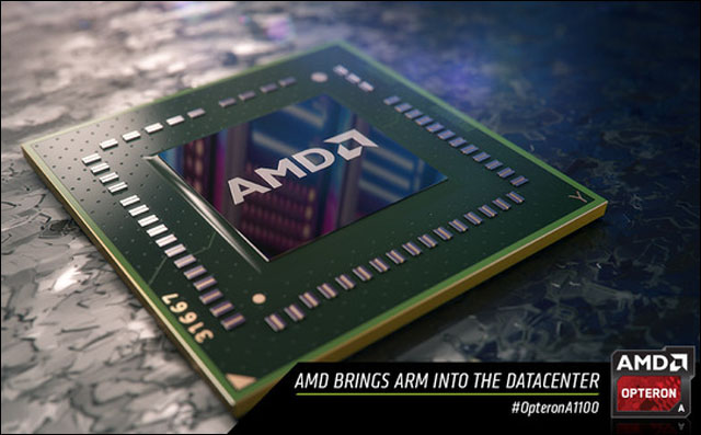 AMD představilo serverové procesory Opteron A1100 založené na architektuře ARM