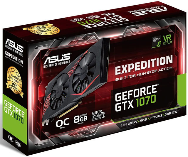 Asus představil grafiku GeForce GTX 1070 ve verzi Expedition 