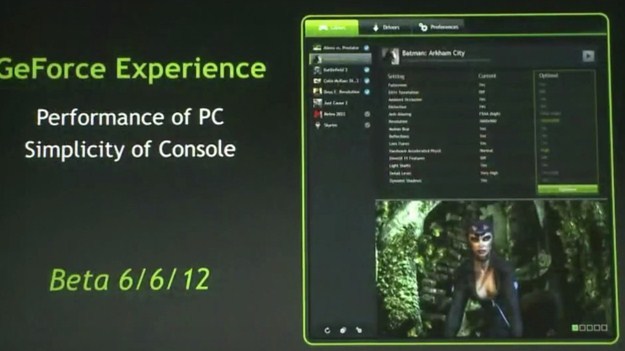 GeForce Experience automaticky upraví nastavení her