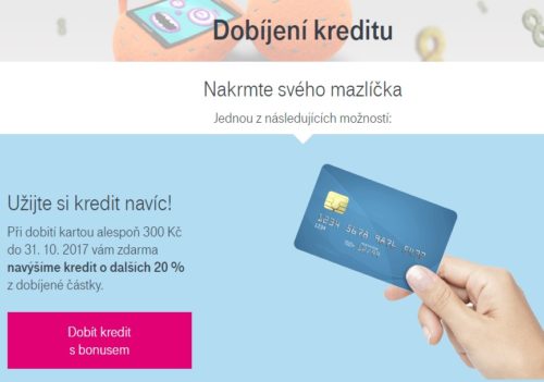 T-Mobile dává 20 procent kreditu navíc