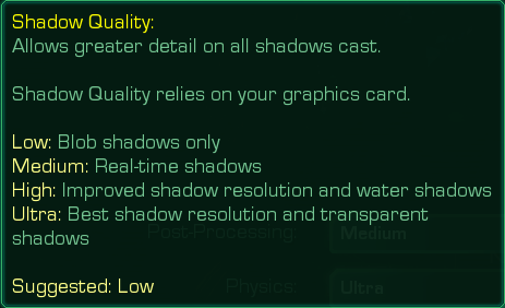  Shadows Ultra (po najetí myší se zobrazí Medium)