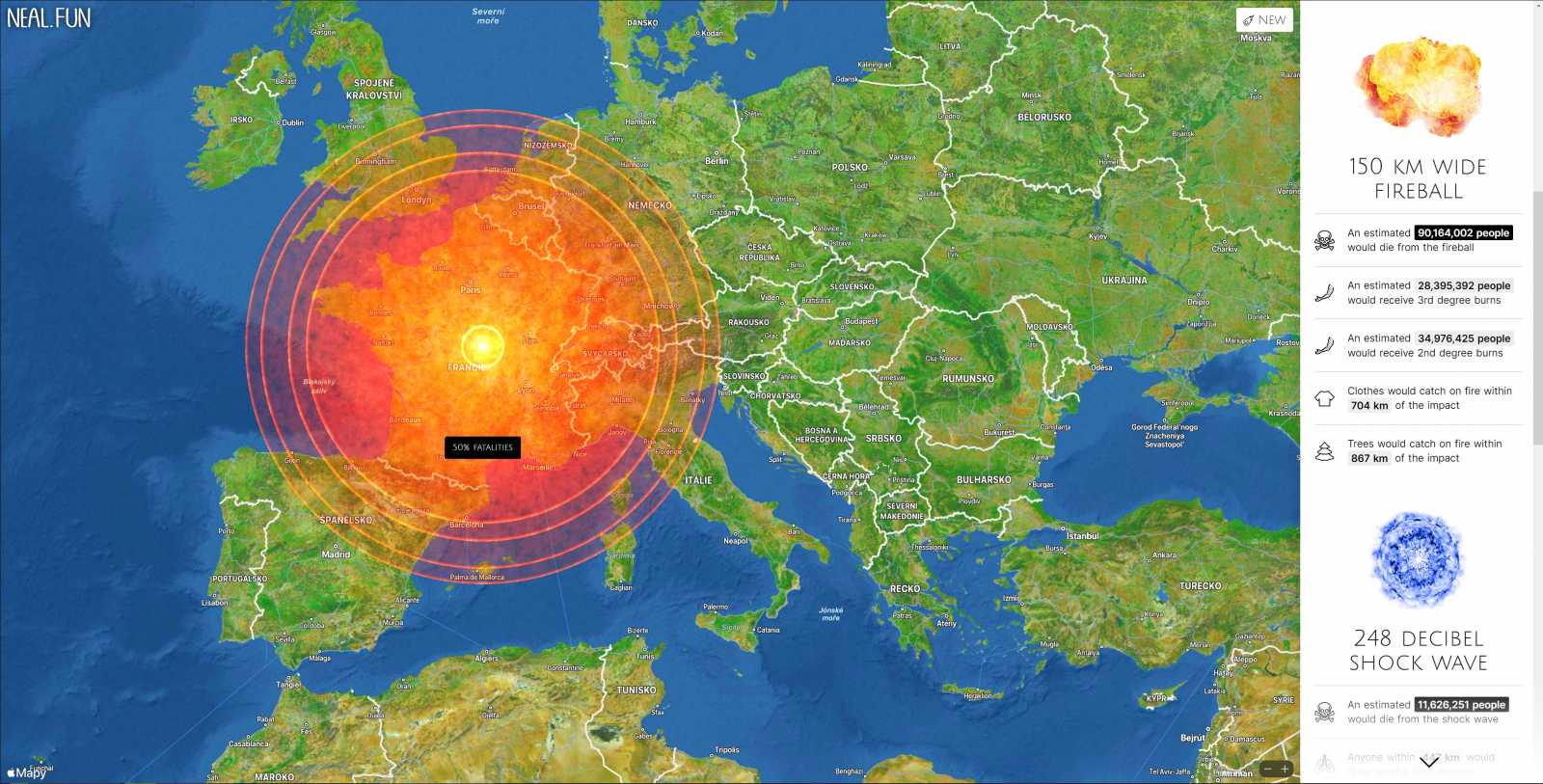 Vyzkoušejte si simulaci dopadu asteroidu na Zemi – chcete totální destrukci nebo jemné popíchnutí?