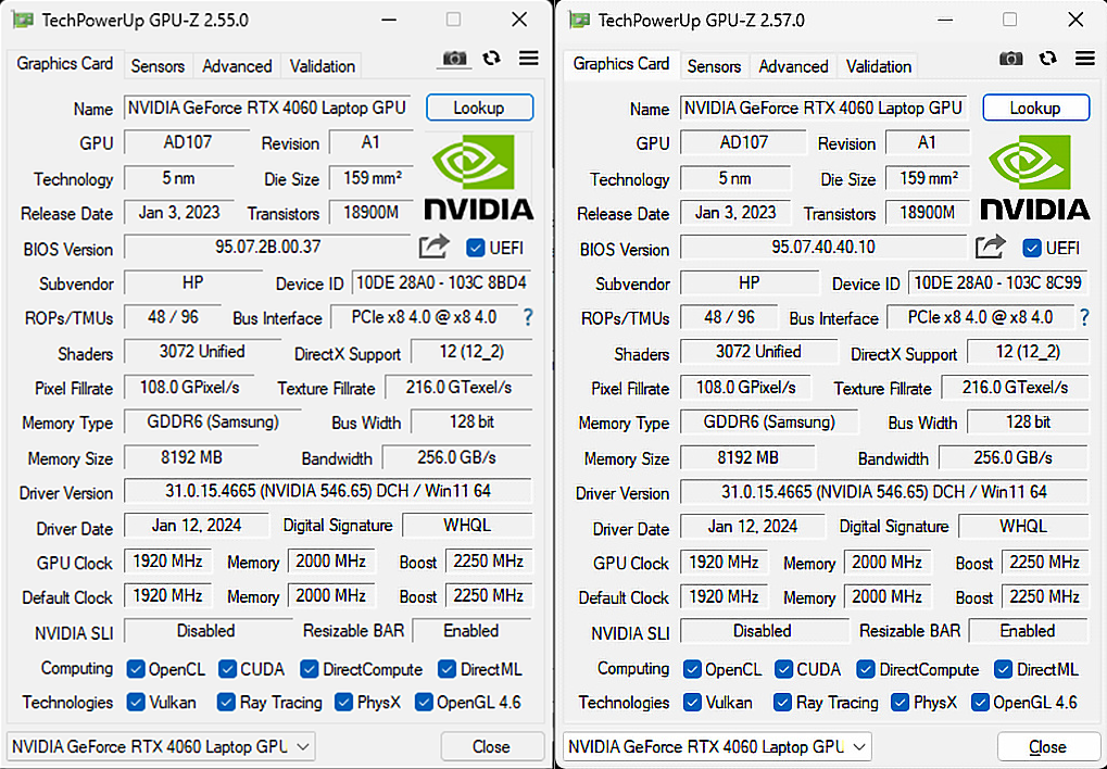 Test HP Victus 16 (model 2024): Procesor AMD versus Intel v noteboocích s RTX 4060