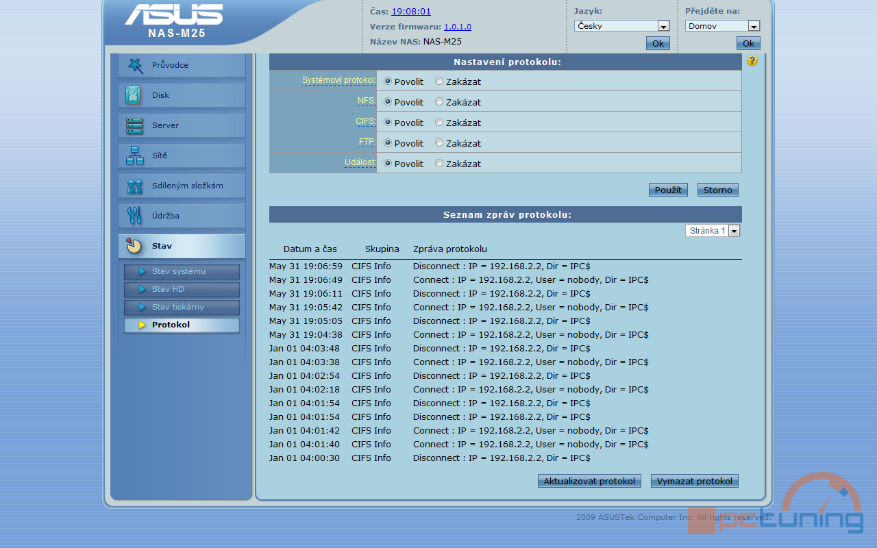 Asus NAS-M25 – vůbec první úložiště od Asusu