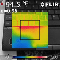 Srovnání netbooků s AMD Fusion a Intel Atom pod termokamerou