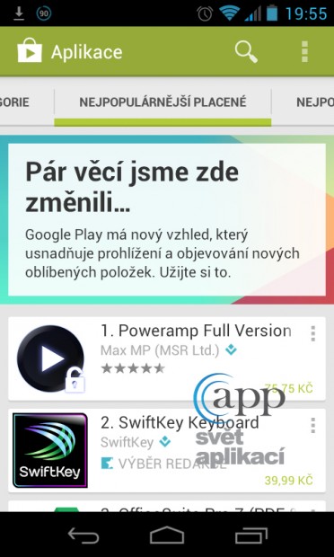 Stáhněte si redesignované Google Play 4.0.25