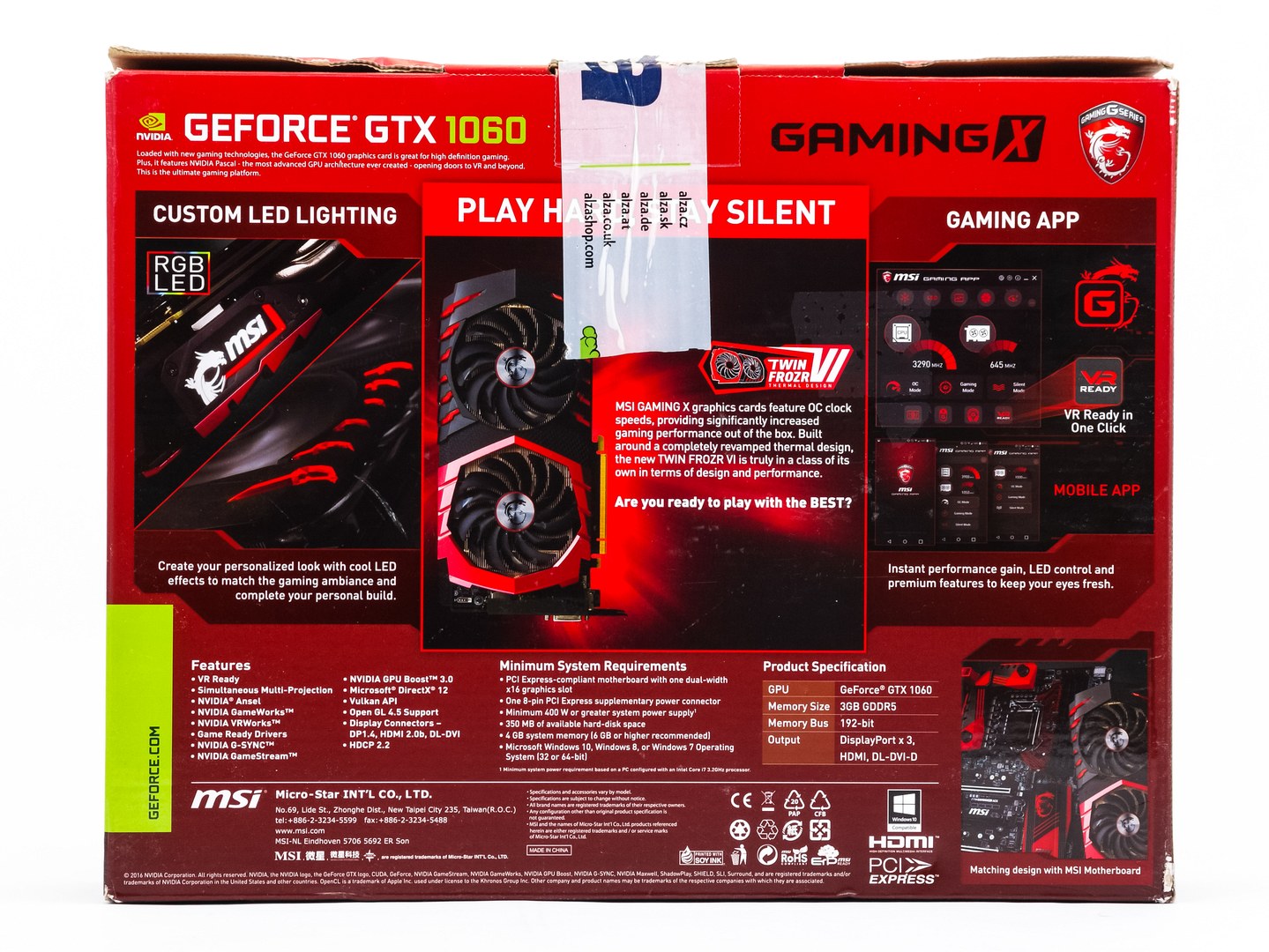 3 vs. 6 GB paměti na MSI GeForce GTX 1060 Gaming X