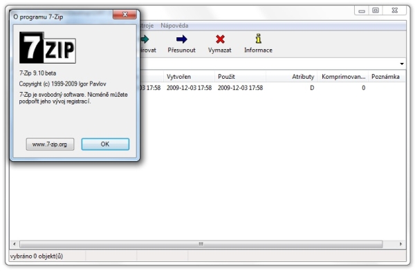 Vyšel oblíbený pakovací nástroj 7-zip 9.10 BETA