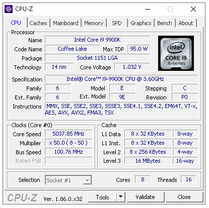 Intel Core i9–9900K a MSI MEG Z390 ACE v testu