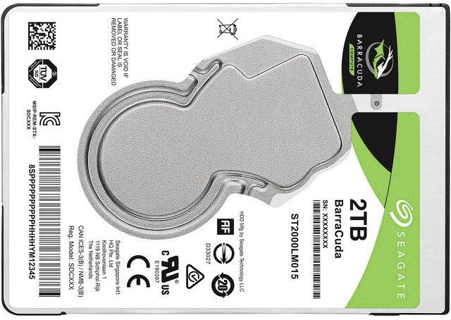 Klasický 2,5" HDD zasunutý uvnitř