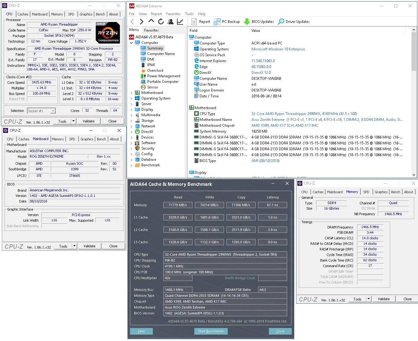 Deska Asus a Ryzen Threadripper 2990WX