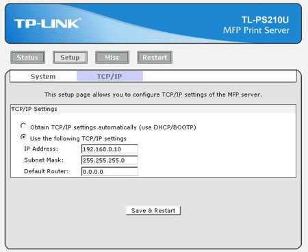 Bleskovka: TP-LINK TL-PS210U - LAN pro Vaší tiskárnu