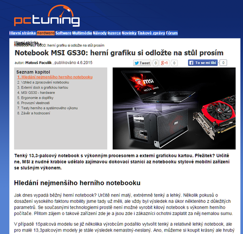 Notebook MSI GS30: hernú grafiku si odložte na stôl prosím