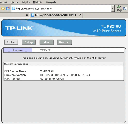 Bleskovka: TP-LINK TL-PS210U - LAN pro Vaší tiskárnu