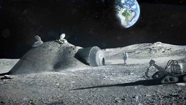 Základny na Měsíci by mohly být postavené pomocí 3D tiskáren