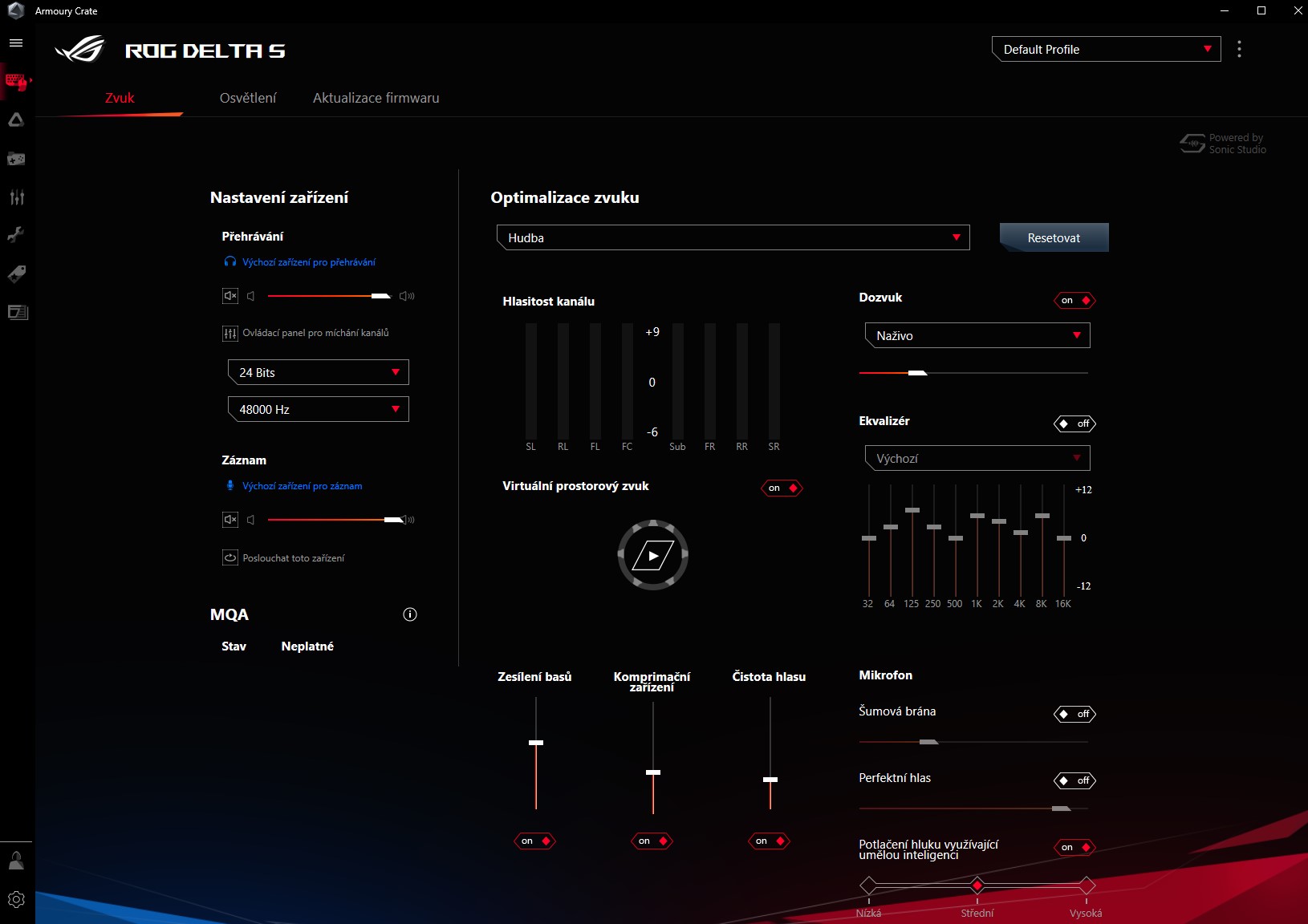 ASUS ROG Delta S herní headset i pro poslech muziky