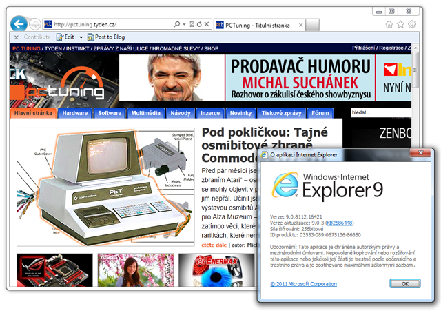 Microsoft pohřbí starší verze IE, chystá automatickou aktualizaci na Internet Explorer 9