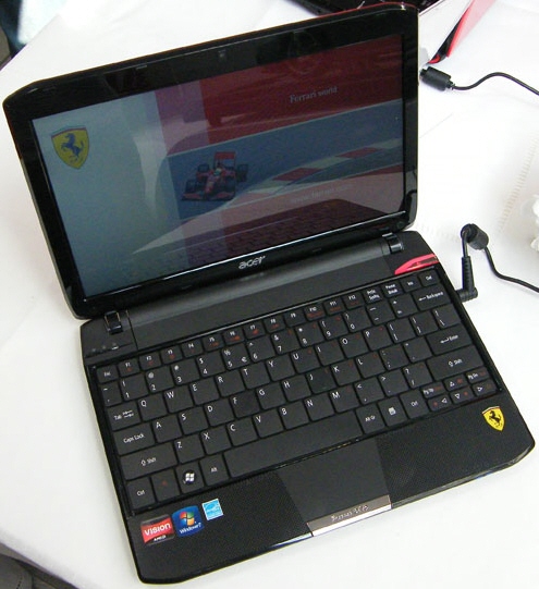 Acer Ferrari s procesorem AMD