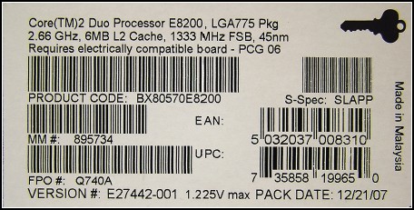 První 45nm dvoujádra na trhu - Core 2 Duo E8200 a E 8400