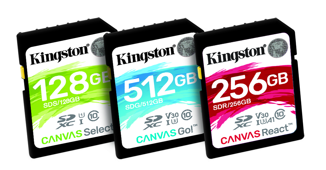 Nové řady SD a microSD karet Canvas od Kingston