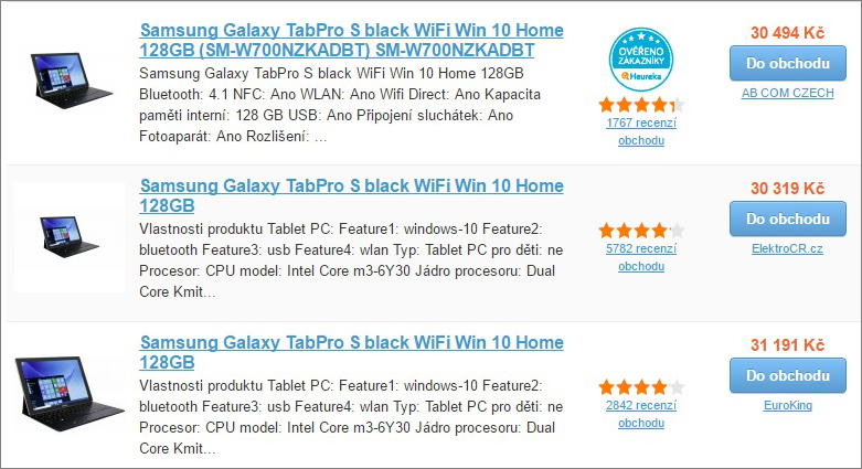 Samsung Galaxy TabPro S dorazil do Česka, ceny startují na 30 000 Kč