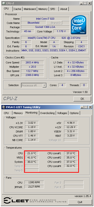 Intel Core i7 920 - Srovnání výrobních revizí C0 a D0