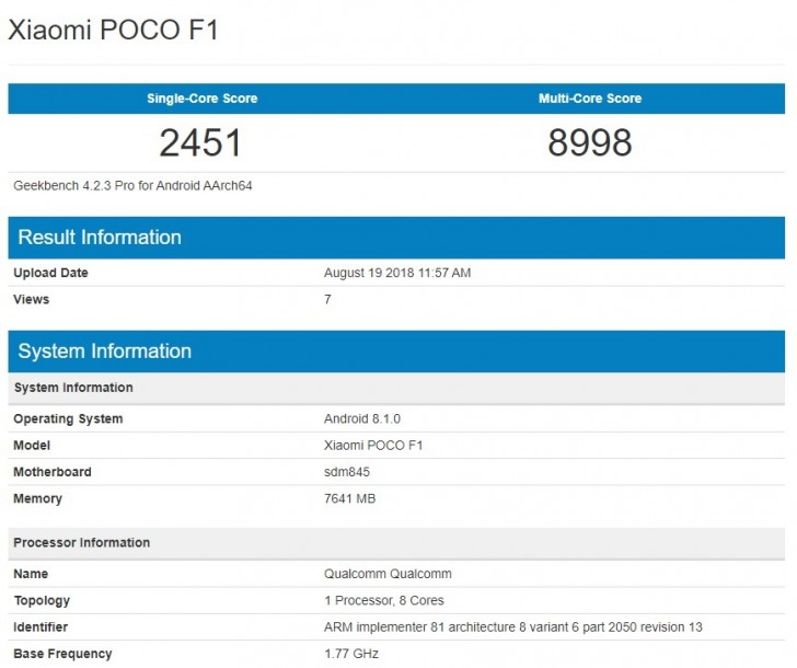 Xiaomi Pocophone se ukázal v benchmarku, výsledek zrovna moc neoslnil