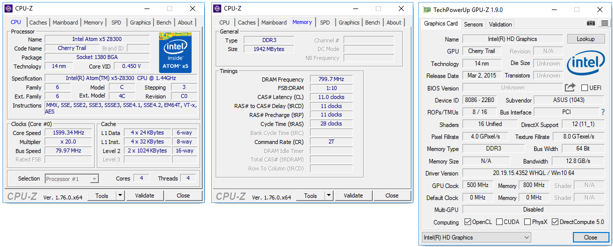 ASUS VivoBook E200HA-FD0006TS – HW parametry